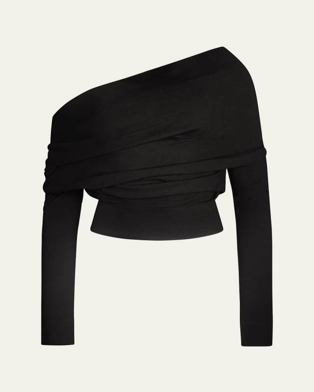 Paxi Off-The-Shoulder Cashmere Sweater